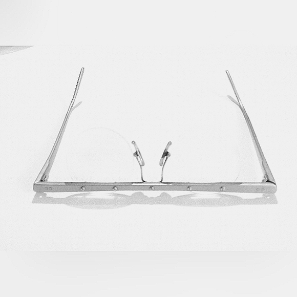 UNIQUE 90s Theo Belgium Vintage "Theo Faque 1 90" Unisex Rimless Frame Eyeglass - Picture 7 of 10